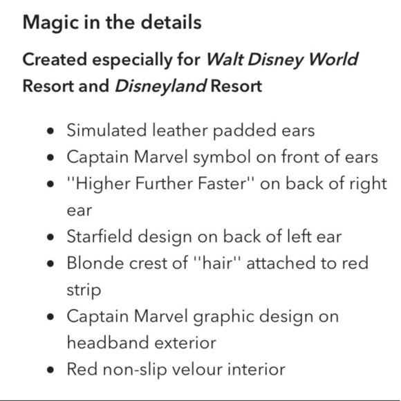 Marvel’s Captain Marvel Ear Headband - Picture 4 of 7